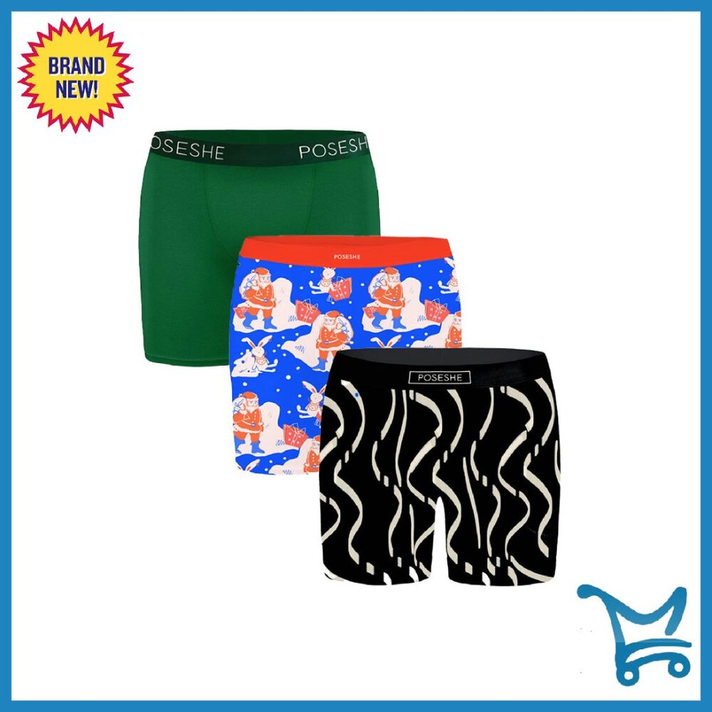 Ultra-Soft Micromodal Boxer Briefs 6" Inseam, Full Coverage Boy Shorts S-5xl